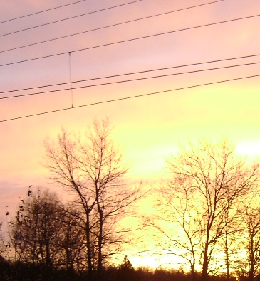 H&oslash;jsp&aelig;ndingsmaster solnedgang